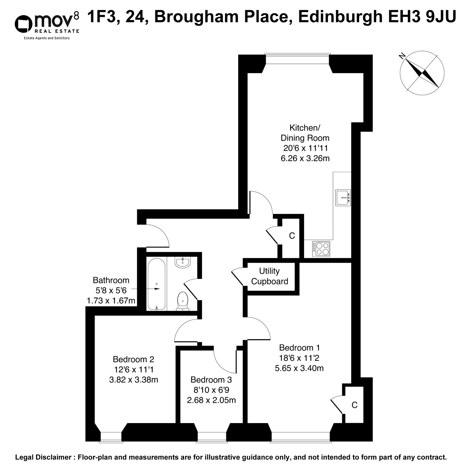 1f3, 24 Brougham Place Tollcross Edinburgh EH3 9JU - image 24